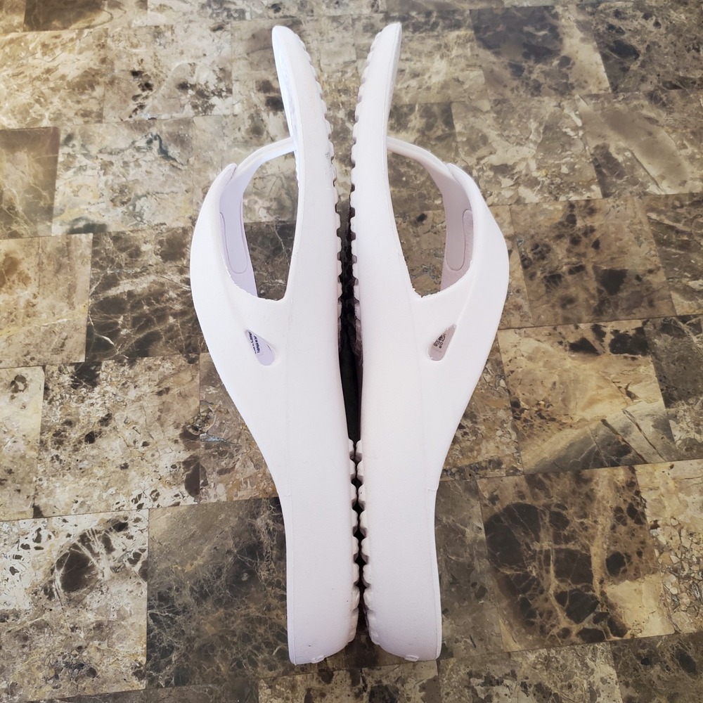 Crocs sz 9 womens pale pink flip flops thong sandals summer beach casual comfort - Picture 11 of 13